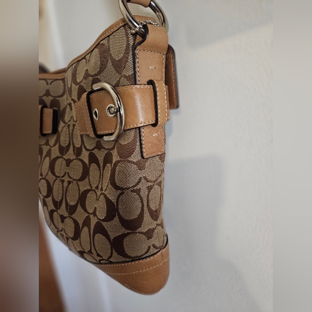 Vintage COACH Logo-Pattern Shoulder Bag PRISTINE - Picture 5 of 14